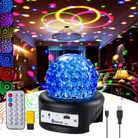 Boule magique Disco Ball haut-parleur Bluetooth, USB, colorée, rotative à 360 degrés  6 Colors